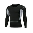 thumbnail image 1 of Miqool Men's Compression Shirts Long Sleeve Athletic Workout Running Undershirt UPF 50+ Quick Dry Base Layer Top Gear T Shirt Water Sports Rash Guard, 1 of 8