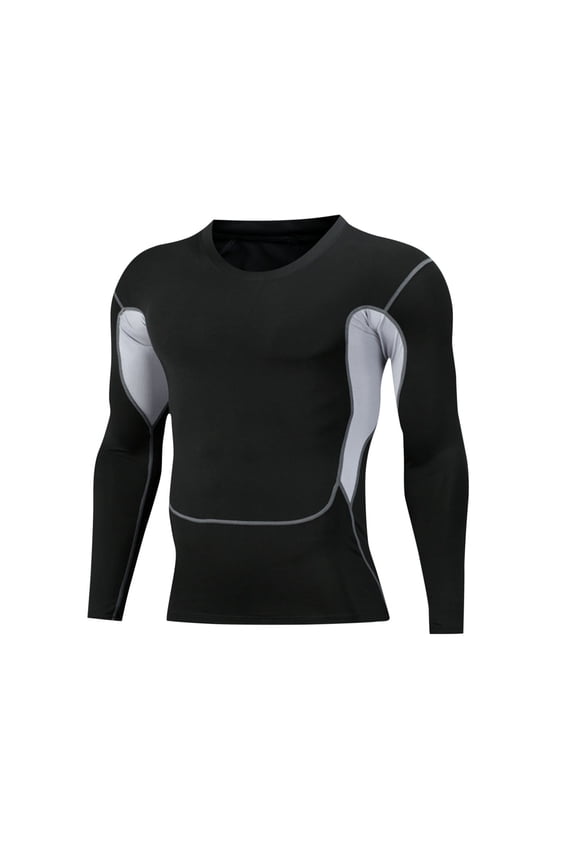 Men's Compression Shirts Long Sleeve Athletic Workout Running Undershirt UPF 50+ Quick Dry Base Layer Top Gear T Shirt Water Sports Rash Guard