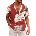 thumbnail image 1 of Miqool Men's Hawaiian Shirts Summer Short Sleeve Floral Shirts Regular Fit Casual Button Down Shirts Tropical Holiday Beach Shirts on Sale Clearance, 1 of 5