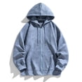 thumbnail image 1 of Miqool Men's Jackets Fleece Full-Zip Wash Hoodie Sweatshirt Vintage Oversized Casual Suede Fall Jacket Hooded Streetwear, 1 of 6