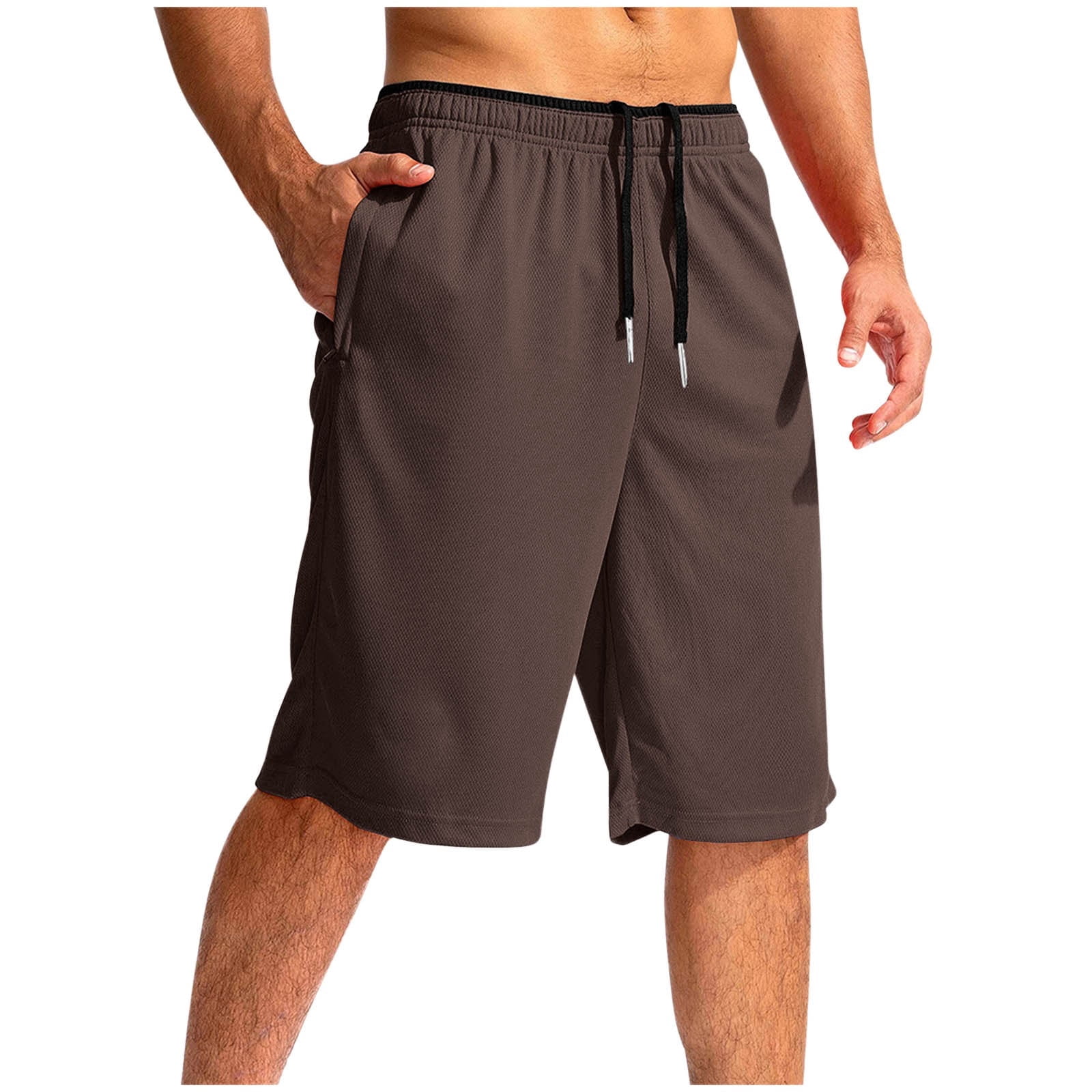 Miqool Men's Long Basketball Shorts with Pocket 11'' Quick Dry Gym