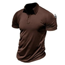 Miqool Men's Muscle Fit Golf Shirt, Casual Summer Short Sleeve Collared Tactical Shirts, Quick Dry Lightweight Performance Tennis Golf Shirts