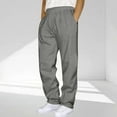 thumbnail image 1 of Miqool Men's Pants Casual Fall Waist Straight Wide Leg Baggy Pants Workout Athletic Cargo Joggers Sweatpants Gym Running Track Pants, 1 of 1