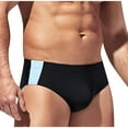 thumbnail image 1 of Miqool Men's Performance Swim Briefs Low Rise Quick Dry Bikini Swimsuit Swimwear Training Sports Bathing Suit (Black#, L), 1 of 6