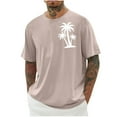 thumbnail image 1 of Miqool Men's Short Sleeve Oversized T-Shirts Summer Casual Crew Neck Palm Tree Print Hawaiian Shirts Holiday Beach Graphic Tees (Regular or Big & Tall), 1 of 4