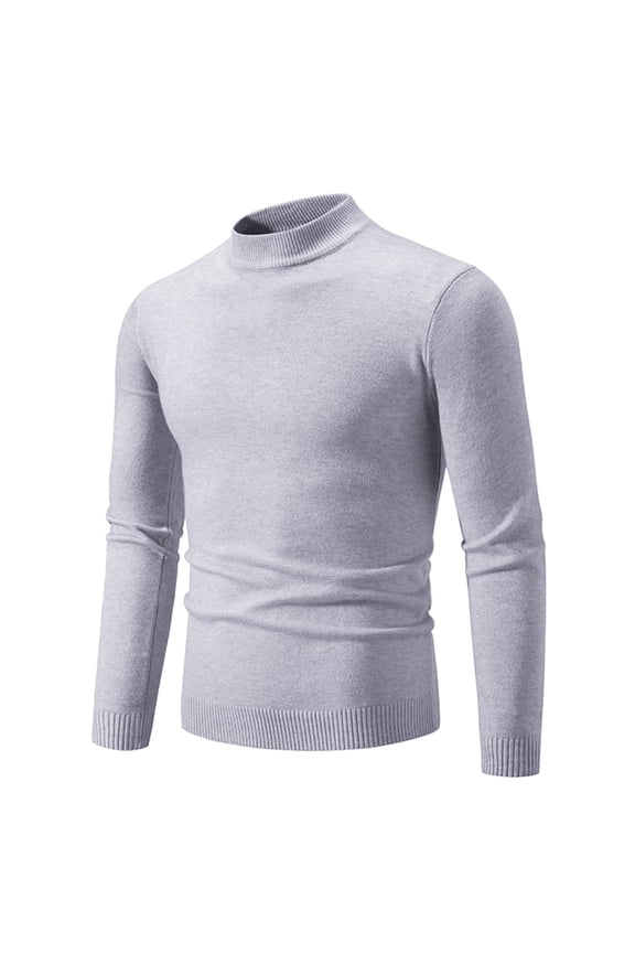 Men's Slim Fit Turtleneck Sweater Long Sleeve Thermal Knitted Pullover Sweaters Lightweight Soft Casual Stretch Undershirts (Available in Big & Tall)