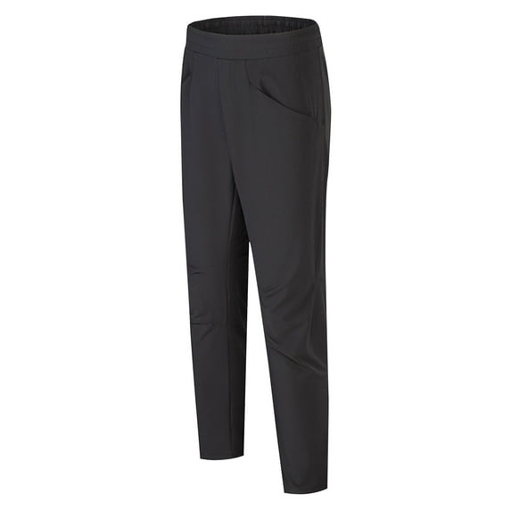 Miqool Men's Stretch Golf Pants with Pockets Elastic Waist Lightweight Straight Leg Casual Work Pants Running Athletic Joggers Pants