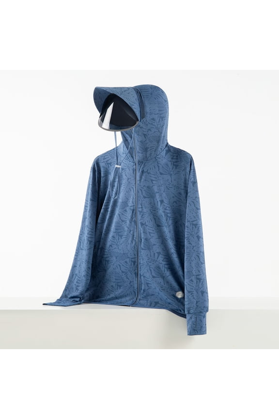 Men's UPF 50+ Sun Protection Outdoor Lightweight Full Zip Hoodie Jacket Long Sleeve Fishing Hiking Performance Shirts(Available in Big & Tall)