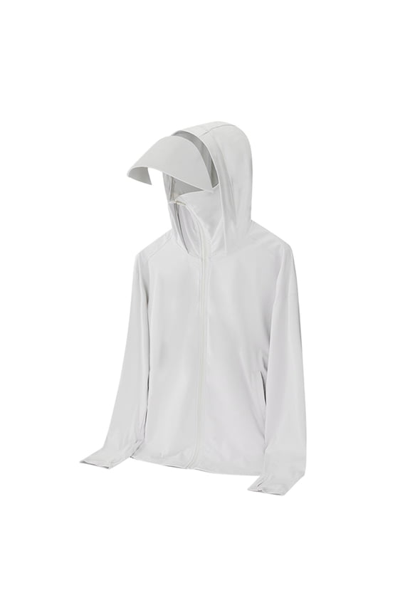 Men's UPF 50+ Sun Protection Outdoor Lightweight Full Zip Hoodie Jacket Long Sleeve Fishing Hiking Performance Shirts(Available in Big & Tall)