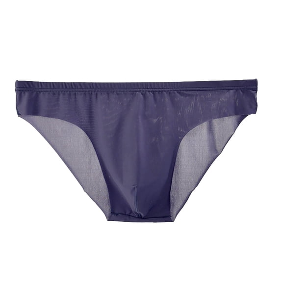 Miqool Men's Underwear Sheer Mesh Briefs Transparent Thin Elastic Waist Lightweight Sexy Low Rise Stretchy Soft Underpants