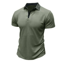 Miqool Men's Waffle Knit Golf Shirts Short Sleeve Quick Dry Moisture Wicking Performance Athletic T-Shirt Casual Textured Stretch Golf Shirts
