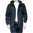 thumbnail image 1 of Miqool Men's Waterproof Rain Jacket Outdoor Lightweight Softshell Raincoat Windbreaker Jackets with Zipper Pockets for Golf Hiking Travel Cycling Fishing Running, 1 of 4