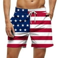 thumbnail image 1 of Miqool Mens 3D American Flag Swim Trunks Quick Dry Board Shorts Hawaii Beach Shorts Swimming Shorts Swimwear Bathing Suits with Pockets, 1 of 6