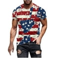 thumbnail image 1 of Miqool Mens Big & Tall 3D American Flag Print T-Shirt Independence Day Shirt for Men 4th of July Patriotic Tops Summer Short Sleeve Graphic Tees, 1 of 5