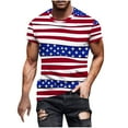 thumbnail image 1 of Miqool Mens Big & Tall 3D American Flag Print T-Shirt Independence Day Shirt for Men 4th of July Patriotic Tops Summer Short Sleeve Graphic Tees, 1 of 5