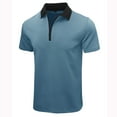thumbnail image 1 of Miqool Mens Golf Shirts Quarter Zip Short Sleeve Golf T Shirt Quick Dry Moisture Wicking Performance Athletic Workout Tennis Shirts, 1 of 5