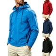 thumbnail image 1 of Miqool Mens Lightweight Hooded Jacket Zip Up Casual Outdoor Windbreake Coat Hiking Cycling Jacket with Pockets, 1 of 6