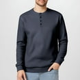 thumbnail image 1 of Miqool Mens Sweaters Casual Waffle Pullover Sweater Button Crewneck Textured Knit Fashion Sweaters, 1 of 8