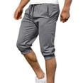 thumbnail image 1 of Miqool Mens Workout Gym Joggers Elastic Waist Drawstring 3/4 Jogger Pants Summer Casual Sweat Short Pants with Pockets, 1 of 9