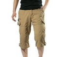 thumbnail image 1 of Miqool Mens and Big Mens Long Cargo Shorts Below The Knee Athletic Running Shorts 3/4 Capri Pants for Outdoor Hiking Camping Golf with 7 Pockets, 1 of 5