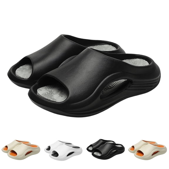 Miqool Orthopedic EVA Sandals for Women and Men Arch Support Non Slip Recovery Slides Pain Relief Lightweight Cozy Thick Sole Slippers