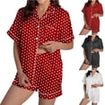 thumbnail image 1 of Miqool Pajamas For Women Set 2 Piece Lovely Pjs Sleepwear Lounge Sets , Pj Sets For Woman, Button Down Shirts With Pajama Shorts, Polka Dot , Comfy Sets, 1 of 8