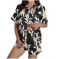 thumbnail image 1 of Miqool Pajamas for Women Printed Pjs Short Set 2 Piece Button Up Soft Lounge Sets Short Sleeve Lightweight Sleepwear S-XXL, 1 of 7