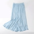 thumbnail image 1 of Miqool Pleated Midi Skirts for Women Casual Long A-line High Elastic Waisted Party Skirts, 1 of 4