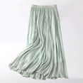 thumbnail image 1 of Miqool Pleated Midi Skirts for Women Casual Long A-line High Elastic Waisted Party Skirts, 1 of 4