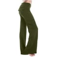 thumbnail image 1 of Miqool Plus Size Bootcut Cargo Pants for Women, High Waisted Straight Wide Leg Stretch Baggy Hiking Pants Casual Loose Comfy Flare Yoga Leggings with 4 Pockets, 1 of 8