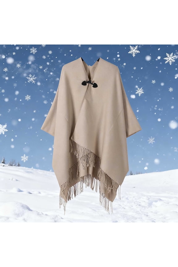 Shawl Wraps for Women Cozy Lightweight Poncho Cape Fashion Warm Shawl Coat for Fall Winter Travel