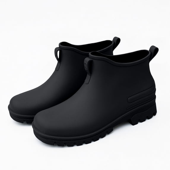 Miqool Short Rain Boots Women Waterproof Ankle Rainboots Fashion Chelsea Boots Non-Slip Garden Shoes for Outdoor Work
