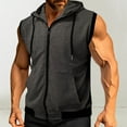 thumbnail image 1 of Miqool Sleeveless Hoodies for Men Zip Up Workout Hoodie Gym Athletic Tank Tops Lightweight Hooded Sweatshirt, 1 of 5
