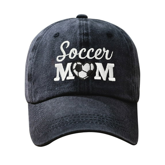 Miqool Soccer Mom Hat, Adjustable Washed Embroidered Baseball Cap Vintage Distressed Sun Hat for Mama Gifts for Mothers Day Birthday