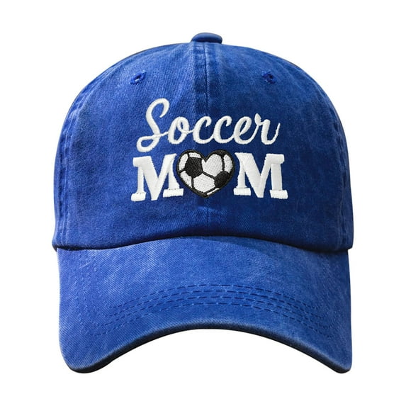 Miqool Soccer Mom Hat, Adjustable Washed Embroidered Baseball Cap Vintage Distressed Sun Hat for Mama Gifts for Mothers Day Birthday