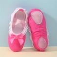 thumbnail image 1 of Miqool Sweet Pink Toddler Girls Ballet Shoes Kids Soft Split Sole Dance Slippers for Training Performance Class Yoga Indoor Sports, 1 of 3