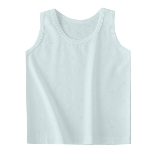 Miqool Tank Tops for 2-17 Months Boys and Girls, Infant Newborn Sleeveless Cotton Tank Tops Basic Undershirts Tee Tops