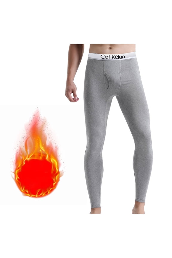 Thermal Underwear Bottoms for Men Fleece Lined Leggings Pants Soft Warm Base Layer Lightweight Long Johns
