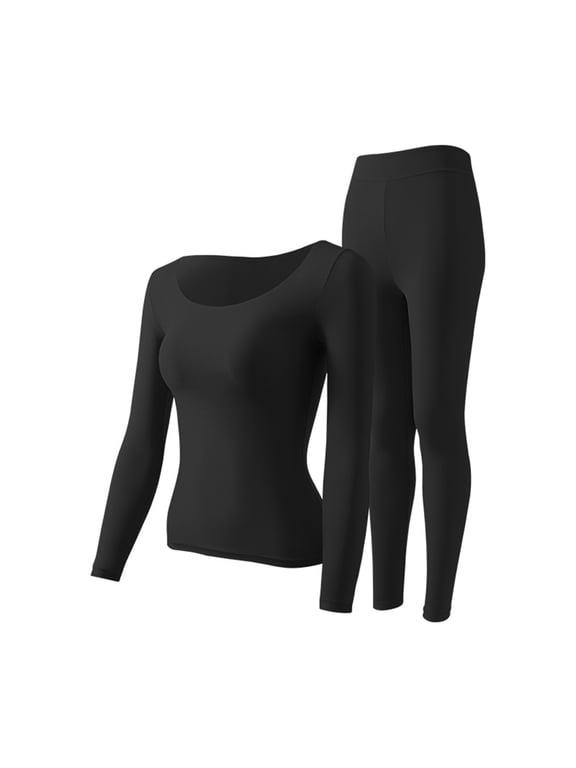 Thermal Underwear Women Soft Long Johns Set Base Layer Skiing Winter Warm Top and Bottom