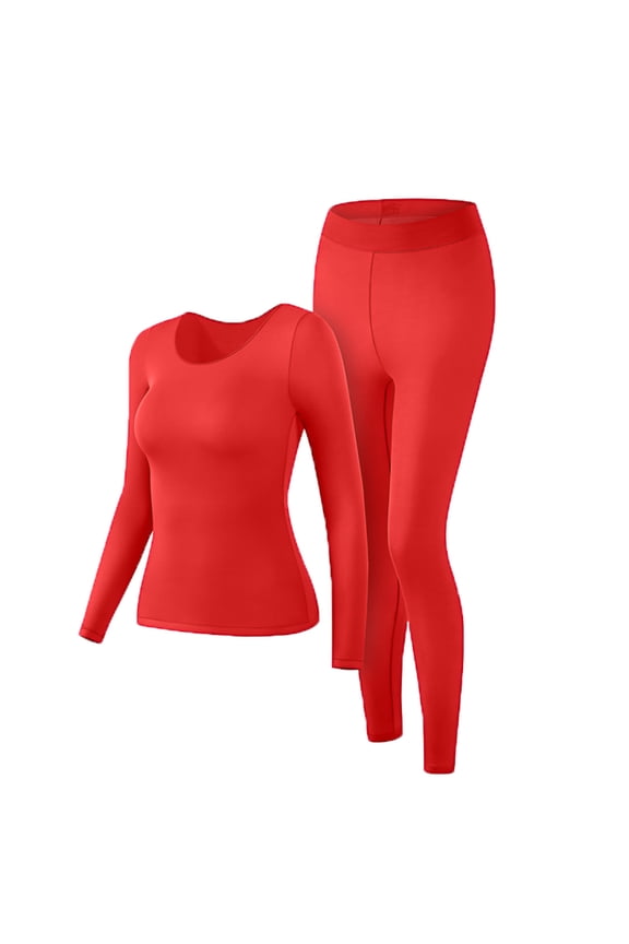 Thermal Underwear Women's Long John Set Soft Bottom Ski Winter Warm Top and Bottom