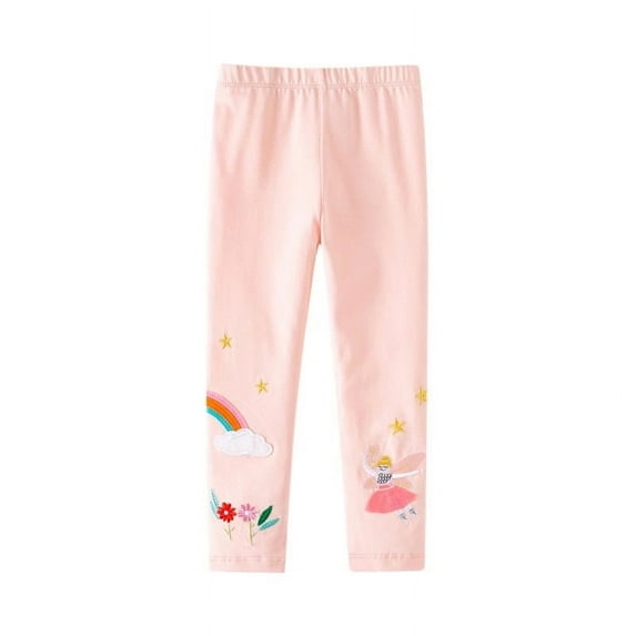 Miqool Toddler Baby Girls Leggings Full Length Comfortable Cotton Soft Stretchy Tight Pants for Dance, Yoga and Ballet