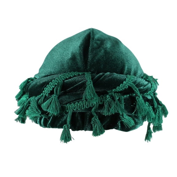 Miqool Turban for Men & Women Vintage Twist Durag Head Wraps Satin Lined Pre-Tied Tassel Turban Wave Caps Braids Gifts