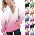 thumbnail image 1 of Miqool Unisex Kids Ombre Gradient Hoodies Fall Winter Long Sleeve Pullover Loose Fit Hooded Sweatshirt with Kangaroo Pocket 5-15 Years, 1 of 6