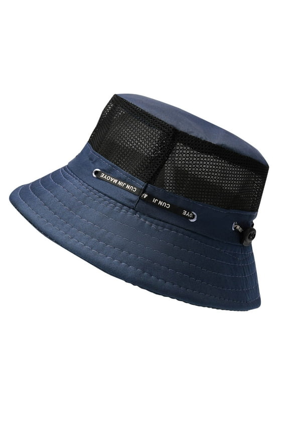 Unisex Summer Sun Hats Breathable Mesh Wide Brim Bucket Hat Lightweight Packable Fisherman Hat Outdoor Travel Shade Caps
