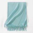 thumbnail image 1 of Miqool Warm Scarf for Women Plain Soft Tassel Long Shawl Wraps Casual Winter Reversible Fleece Cozy Scarves, 1 of 3