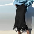 thumbnail image 1 of Miqool Women Fringe Skirts Casual Western Suede Tassel Skirt Cowlgirl Short Skirts Boho Fashion Bodycon Trim Skirt, 1 of 7
