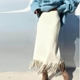 thumbnail image 1 of Miqool Women Fringe Skirts Casual Western Suede Tassel Skirt Cowlgirl Short Skirts Boho Fashion Bodycon Trim Skirt, 1 of 5