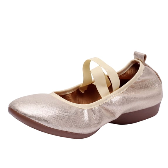 Miqool Women's Ballroom Dance Shoes Low Heel Salsa Latin Dancing Shoes Closed Toe Practice Shoes for Social Beginners