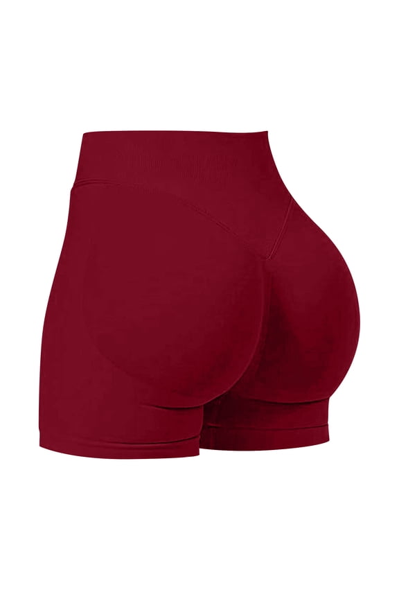 Women's Biker Shorts High Waisted Tummy Control Workout Gym Yoga Shorts Butt Lifting Scrunch Butt Seamless Booty Shorts
