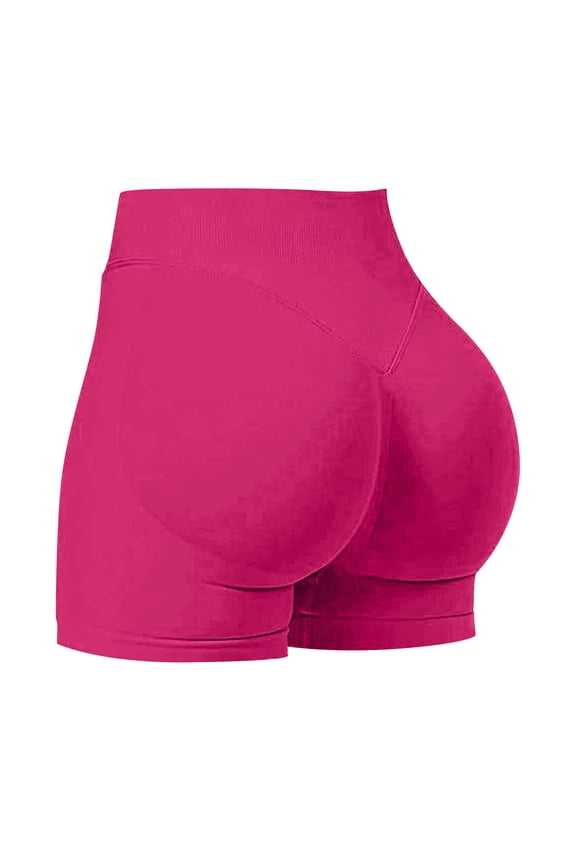 Women's Biker Shorts High Waisted Tummy Control Workout Gym Yoga Shorts Butt Lifting Scrunch Butt Seamless Booty Shorts